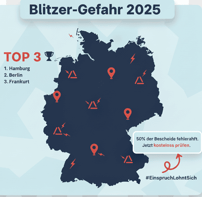 Karte mit Blitzerstandorten